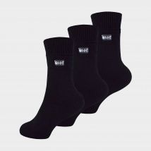 THMO Kids' Kids Thermal Socks | Ribbed Soft Top Fleece Fluffy Inner Warm Socks - 3 Pack, Black