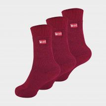 THMO Kids' Kids Thermal Socks | Ribbed Soft Top Fleece Fluffy Inner Warm Socks - 3 Pack, Pink