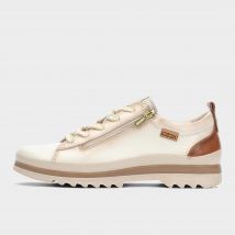 Pikolinos Women's Vigo Nata Leather Zip Trainers Everyday Sneakers Shoes, White