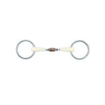 Happy mouth bit - Mors 2 Anneaux Double Brisure Avec Rouleau En Cuivre Happy Mouth - Taille 125