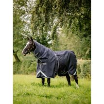 Horseware - COUVERTURE RAMBO OPTIMO PLUS TURNOUT MED BUNDLE HORSEWARE Navy/Thunderstorm Grey & Silver;taille