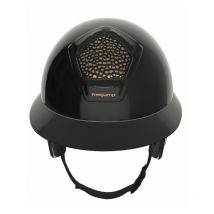 FreeJump - Casque Voronoï Full Protection Black Glossy Visière Longue Freejump (Vendu Sans La Mousse) Zeus Gold;Taille de coque