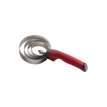 Ekkia - Étrille Métallique Ronde Poignée “soft” Rouge