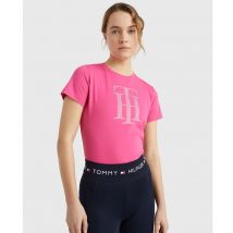 Tommy Hilfiger Equestrian - T-SHIRT TH RHINESTONE TOMMY HILFIGER EQUESTRIAN Rose;taille