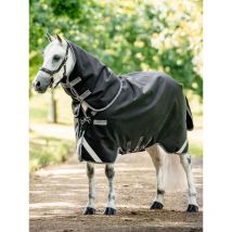 Horseware - COUVERTURE RAMBO SUPREME 50G HORSEWARE Black/Thunderstorm Grey & Silver;taille