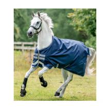 Horseware - COUVERTURE AMIGO BRAVO 12 ORIGINAL 250G HORSEWARE Navy/Titanium Grey & Silver;taille
