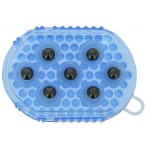 Ekkia - Gant Double Face Étrille Et Massage Bleu ciel