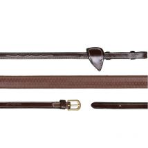 Dy'on - RÊNES CAOUTCHOUC 5/8 'D COLLECTION' DY'ON Brun;taille