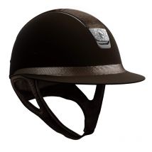 Samshield - Casque Miss Shield Top Et Bande Frontale Shimmer Blason Crystal Fabric Samshield (Vendu Sans La Mousse) Marron;Taille de coque