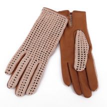 Milona - Gants Cuir De Cerf Et Crochet Dame Milona - Taille 6.5