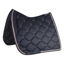 Waldhausen - TAPIS DE SELLE VALENCIA DRESSAGE WALDHAUSEN Bleu foncé / or rosé;taille