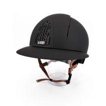 Kep Italia - Casque Smart* Matt Visière Polo Jugulaire Beige Kep (Mousse Obligatoire Vendue Séparément) Noir;Taille de coque