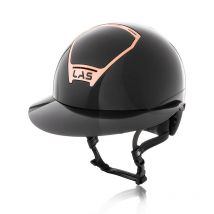 LAS - Casque Opera Glossy Large Visière Metal Las Noir Glossy / Rose Gold;Taille de coque