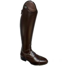 De Niro Boot Co - Bottes Salentino Cuir Lisse Personnalisation Top Glitter Marron Avec Lacets