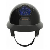 FreeJump - Casque Voronoï Full Protection Black Glossy Visière Longue Freejump (Vendu Sans La Mousse) Curaçao Blue;Taille de coque