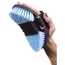 Hippo-Tonic - Brosse Nylon Hippo-Tonic “softgrip” Flexible Ciel / Choco