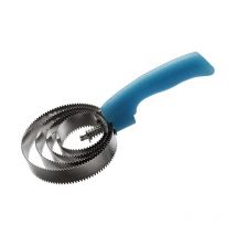 Ekkia - Étrille Métallique Ronde Fluo Pailleté Bleu ciel