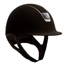 Samshield - CASQUE SHADOWMATT BLASON CHROME NOIR LISERÉ TITANIUM SAMSHIELD (VENDU SANS LA MOUSSE) Marron;Taille de coque