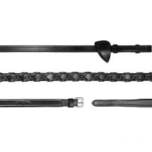Dy'on - RÊNES TRESSÉES 1/2 'NEW ENGLISH COLLECTION' DY'ON Noir;taille