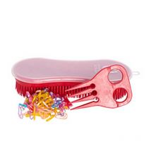 Imperial Riding - Set Brosse Peigne Élastiques Pour Crinière Imperial Riding Tango Red