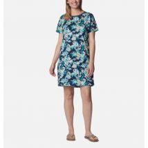 Columbia Park bedrucktes Kleid für Frauen - Bright Aqua, Wisterian Größe XL