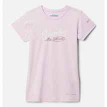 Columbia - Mission Peak Graphic technisches T-Shirt für Mädchen - Pink Dawn, Scripted Scene Größe S (8 jahre)