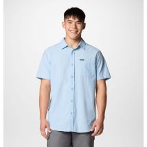 Columbia - Camicia tecnica a manica corta in cotone Rapid Rivers - Ripple Blue Diamond Dobby Chambray Taglia S - Uomo