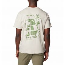 Columbia - Explorers Canyon Back Graphic T-Shirt - Dark Stone, Bearly Tribe Size M - Men