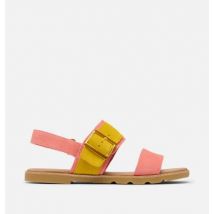 Sorel - Sandalia Plana Destalonada Ella III Coral Blossom, Gum 16 Talla 40 - Mujer