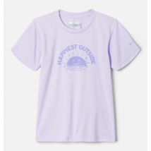 Columbia - T-shirt Graphique Technique Fork Stream - Purple Tint Happier Outside Taille XXS (4-5 ans) - Fille