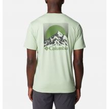 Columbia - Kwick Hike Technical Graphic T-Shirt für Männer - Sage Leaf, Moonscape Größe L