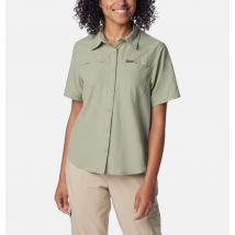Columbia - Camisa de senderismo de manga corta Silver Ridge 3.0 - Verde - Talla L - Mujer