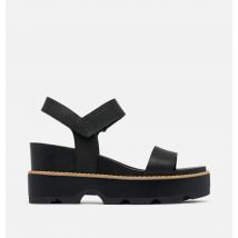 Sorel - Sandale Compensée à Bride En Y Joanie Iv - Noir, Sea Salt Taille 37.5 - Femme