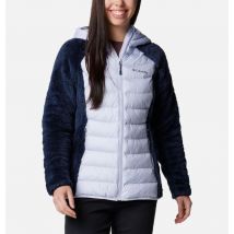 Columbia - Forro polar sherpa híbrido Powder Lite II - Azul/ Snowdrift Talla L - Mujer