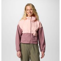 Columbia - Cortavientos corto con capucha Spire Valley - Rojo - Talla M - Mujer
