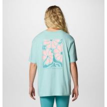 Columbia - T-shirt Graphique Oversize Rolling Bend - Vert - Taille M - Femme