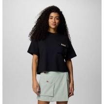 Columbia - T-Shirt cropped con taschino Cove Beach - Nero Taglia L - Donna
