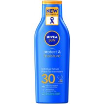 NIVEA Sun Protect & Moisture Pflegende Sonnenmilch LSF 30 Urlaubsgrösse