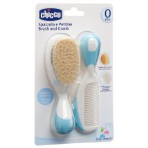 Chicco Kamm und Bürste Naturborsten light blue 0m+