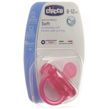 Chicco Physiologischer Beruhigungssauger GOMMOTTO PINK Silikon medium 6-16m DE/FR