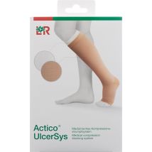 Actico UlcerSys Kompressionsstrumpfsystem L lang sand/weiss