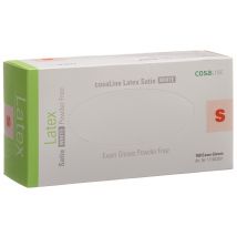 cosaLine Gants d'examen S Latex Satin blanc non-poudrés