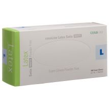 cosaLine Untersuchungshandschuhe L Latex Satin weiss puderfrei