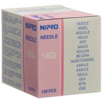 Nipro aiguilles 1.2x38mm 18Gx1 1/2" rose