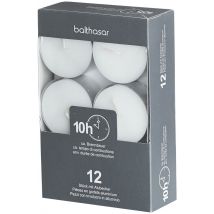 Balthasar Maxi Teelichte mit Alublech weiss 10h