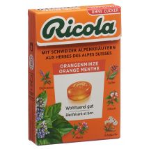 Ricola Kräuterbonbons Orange Minze ohne Zucker mit Stevia