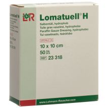 Lomatuell H tulle grasse vaseliné 10x10cm stérile