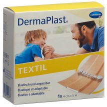 DermaPlast TEXTIL Schnellverband 4cmx5m beige