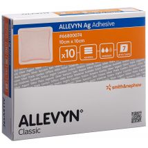 ALLEVYN Ag ADHESIVE Wundkompresse 10x10cm