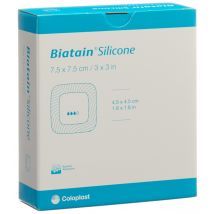 Biatain Silicone Schaumverband 7.5x7.5cm selbsthaftend